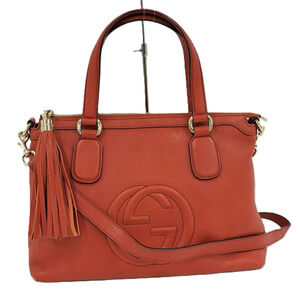 Gucci Shoulder Bag Soho Leather Orange